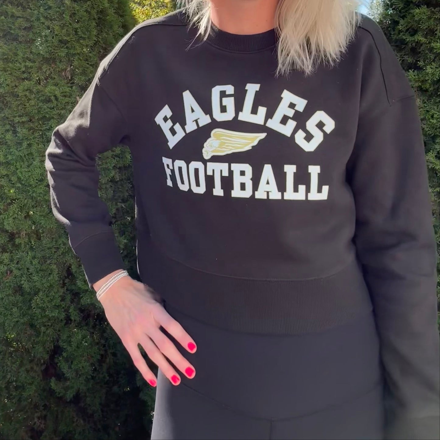 Eagles Football Cropped Sweatshirt