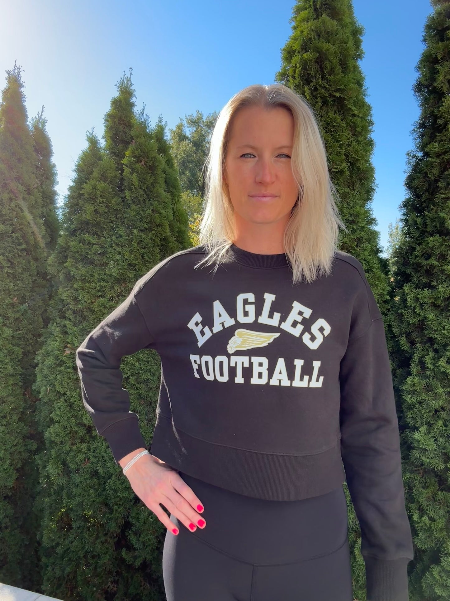 Eagles Football Cropped Sweatshirt