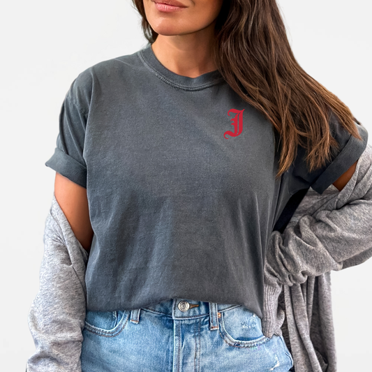 JTB: Old English J Garment-Dyed Cotton T-Shirt