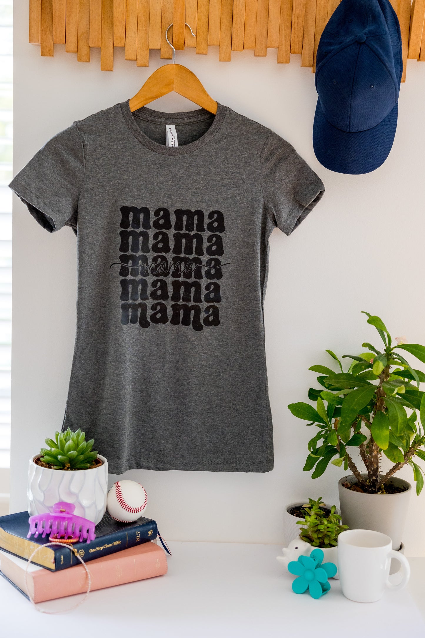 Mama On Repeat Slim Fit Tee