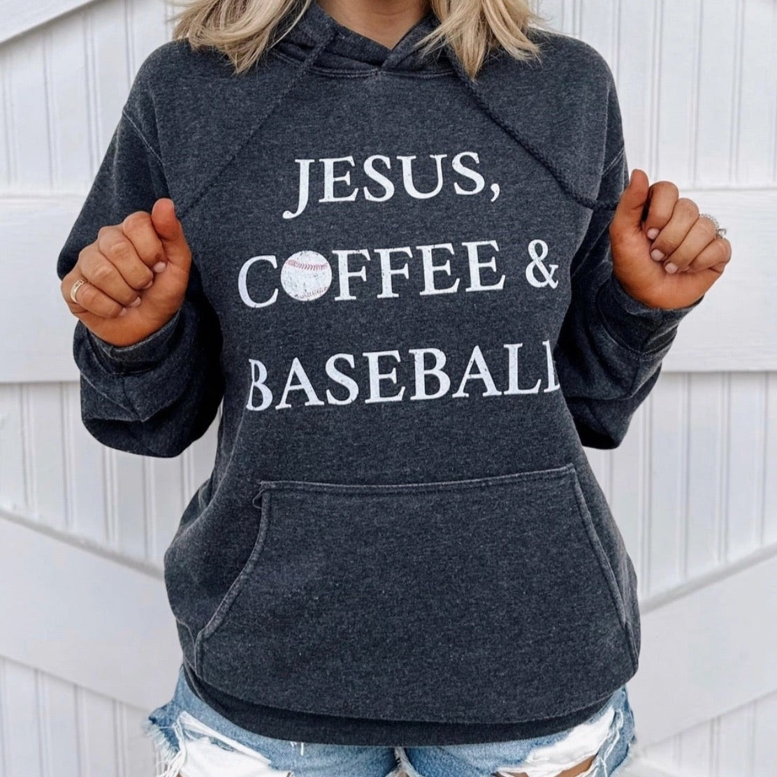 Jesus, Coffee & Baseball Hoodie