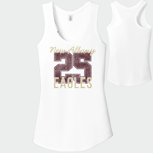 Number Shop: New Albany Eagles Number Women's Triblend Racerback Tank Top *personalized*
