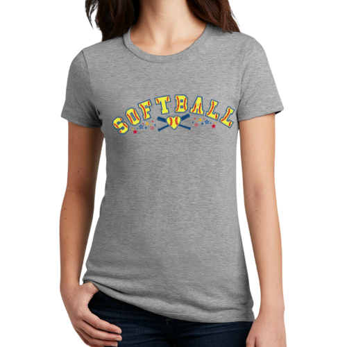 Softball Arch Grey Tri-Blend Tee