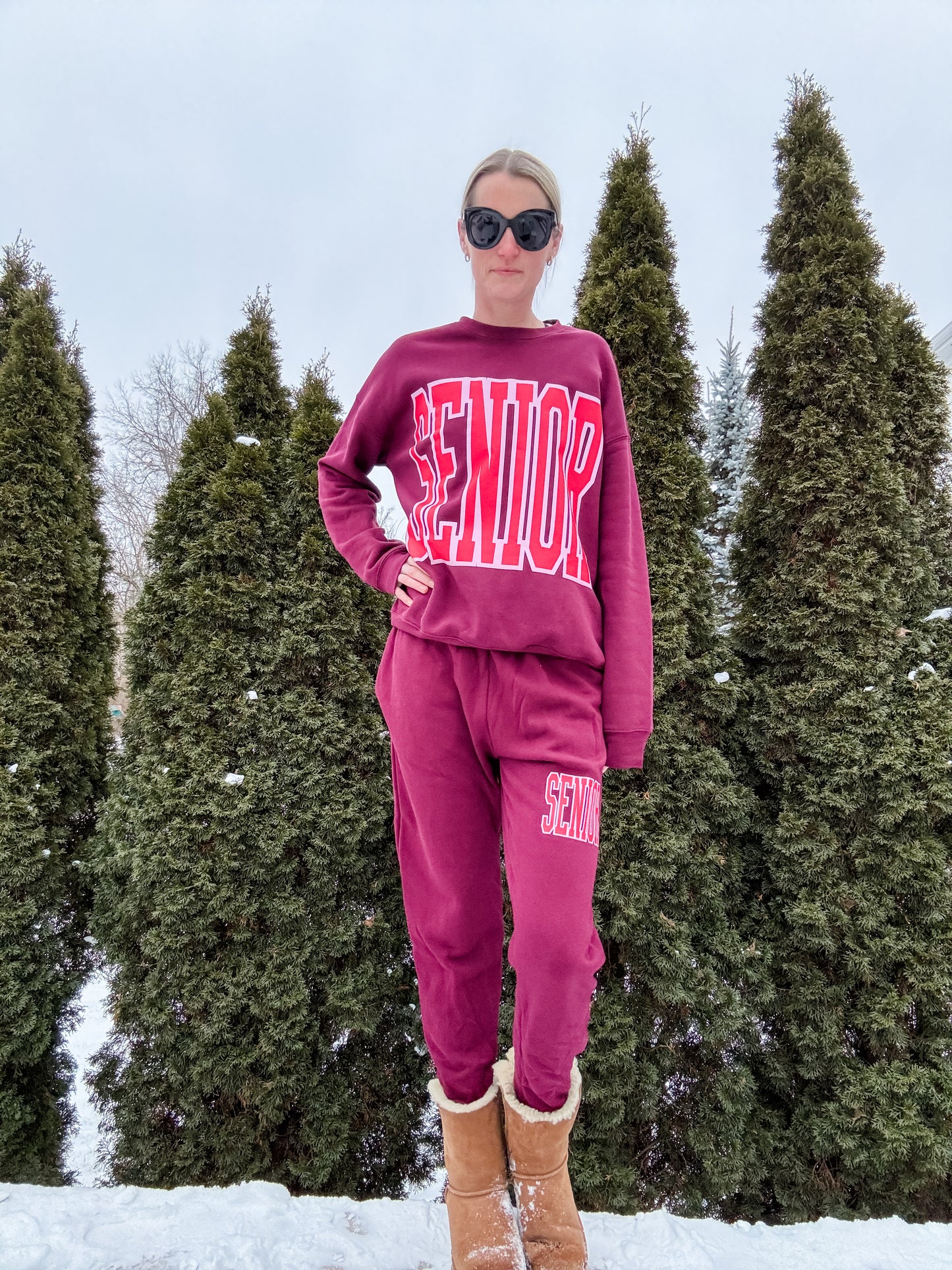 Senior Stretched Graphic Sponge Fleece Sweatshirt