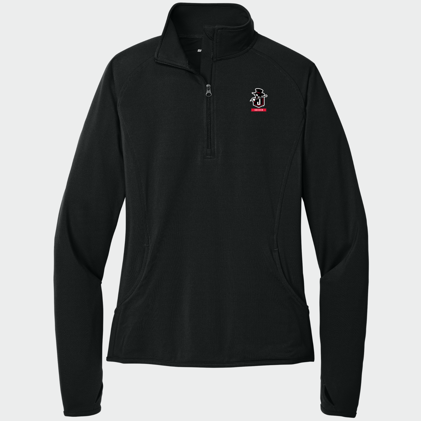 JYAA: Johnstown Johnnie Logo *Pick Your Sport* Women's Quarter Zip Long Sleeve Tech T-Shirt