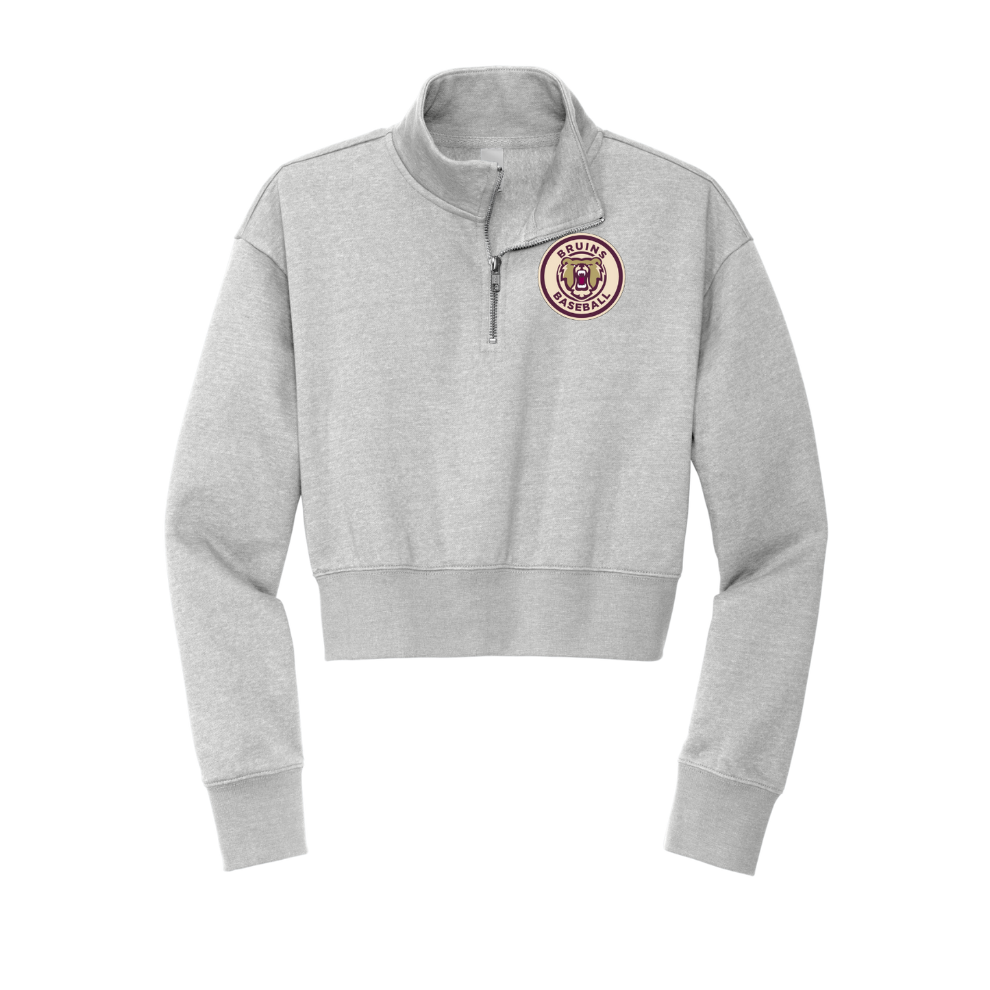 Bruins Emblem Women's Quarter Zip Sweatshirt