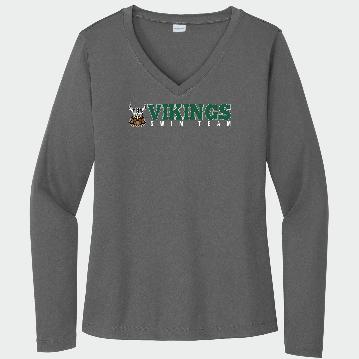 NRS: Vikings Swim Team Women's Long Sleeve Tech V-Neck Tshirt