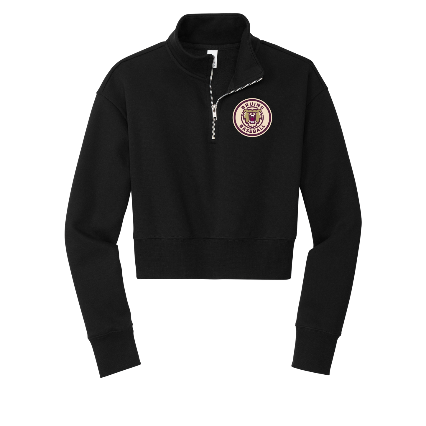 Bruins Emblem Women's Quarter Zip Sweatshirt