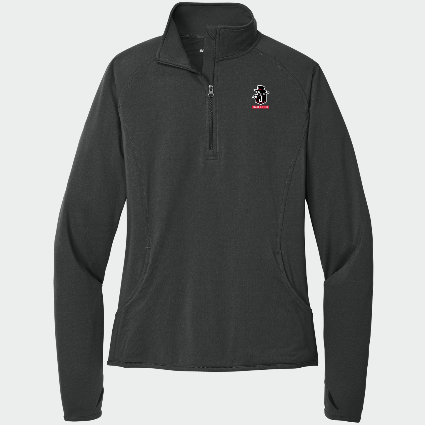 JYAA: Johnstown Johnnie Logo *Pick Your Sport* Women's Quarter Zip Long Sleeve Tech T-Shirt