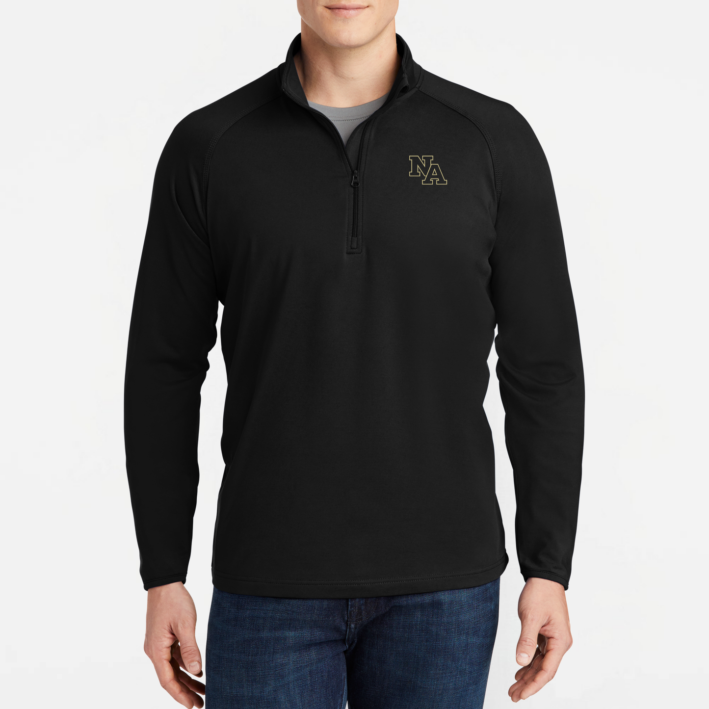 NAPTO: Embroidered, Stretch Quarter-Zip