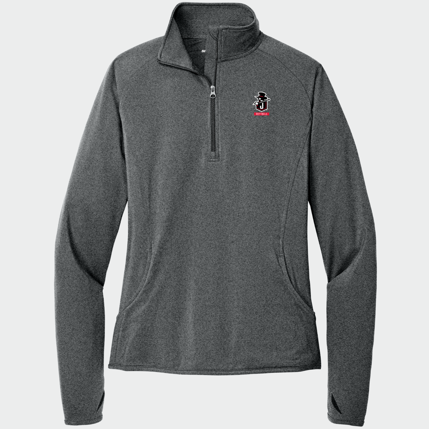 JYAA: Johnstown Johnnie Logo *Pick Your Sport* Women's Quarter Zip Long Sleeve Tech T-Shirt