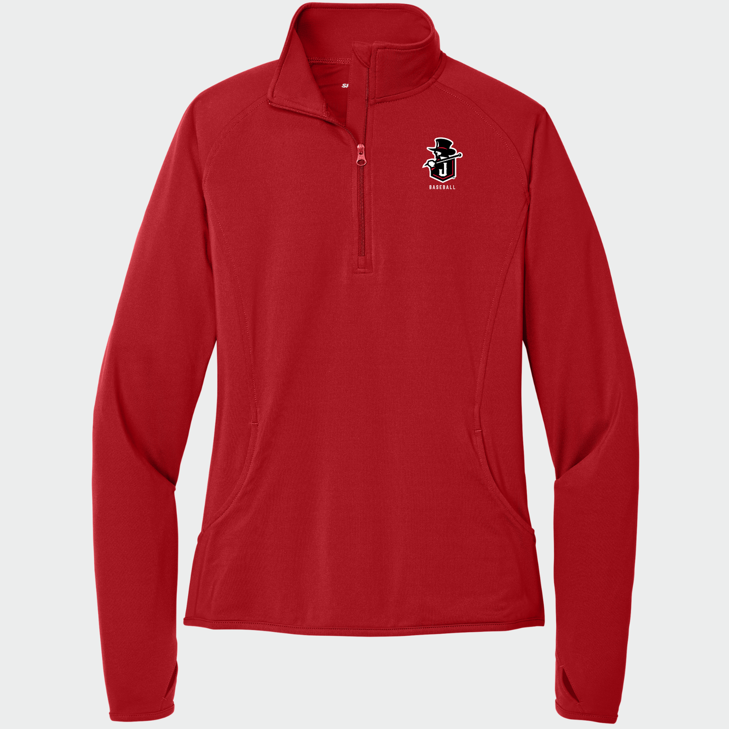 JYAA: Johnstown Johnnie Logo *Pick Your Sport* Women's Quarter Zip Long Sleeve Tech T-Shirt