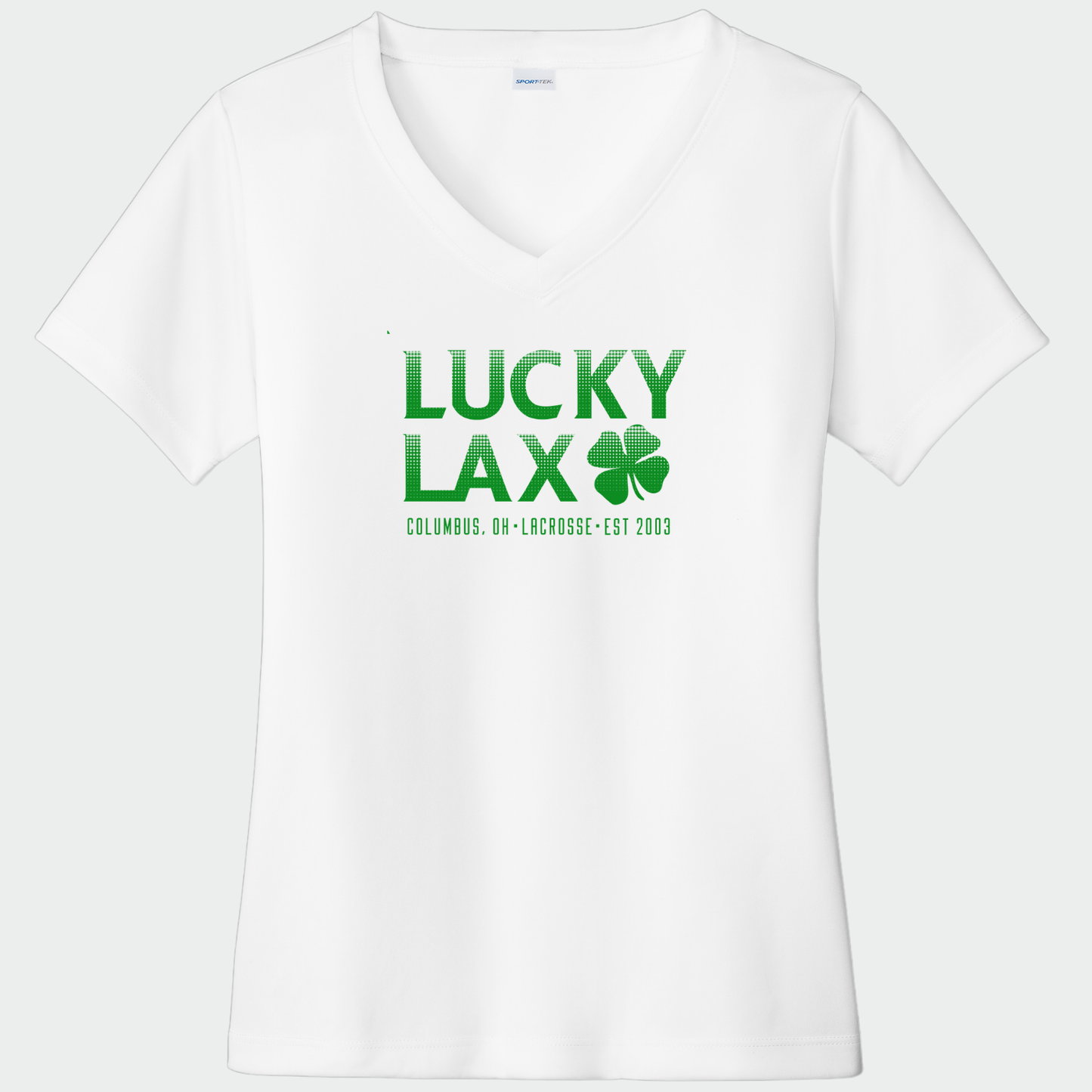 LuckyLax: Women's Tech V-Neck Tshirt
