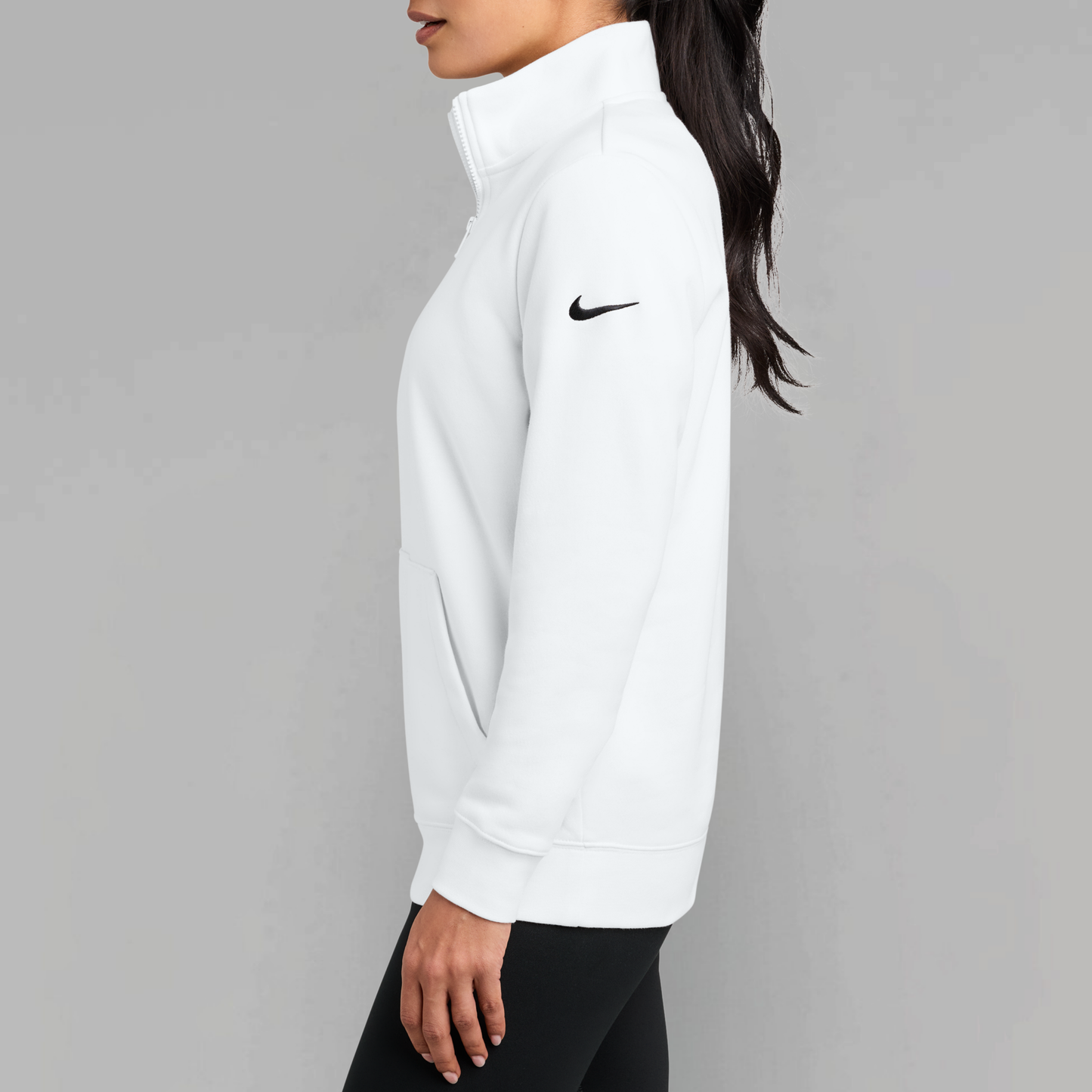 Revolution Mortgage: Embroidered, Nike Women's Club Fleece Sleeve Swoosh 1/2-Zip