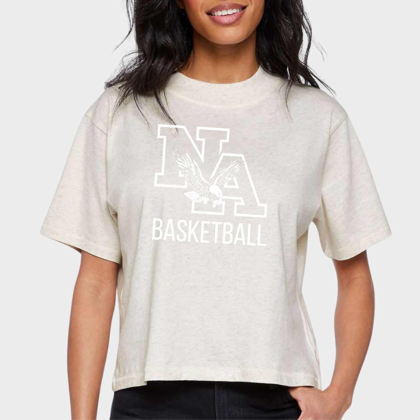 NAGTB: Hollow NA Basketball Women's Boxy T-Shirt