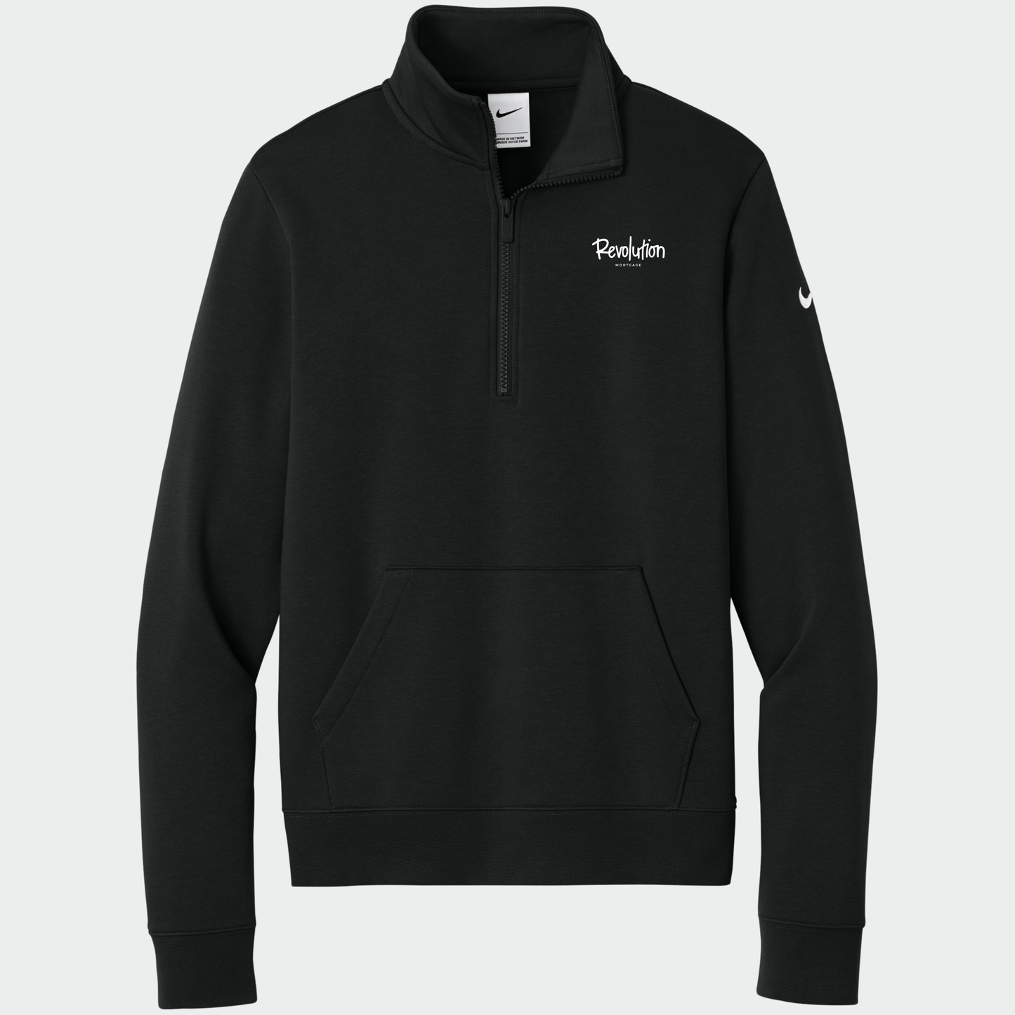 Revolution Mortgage: Embroidered, Nike Women's Club Fleece Sleeve Swoosh 1/2-Zip