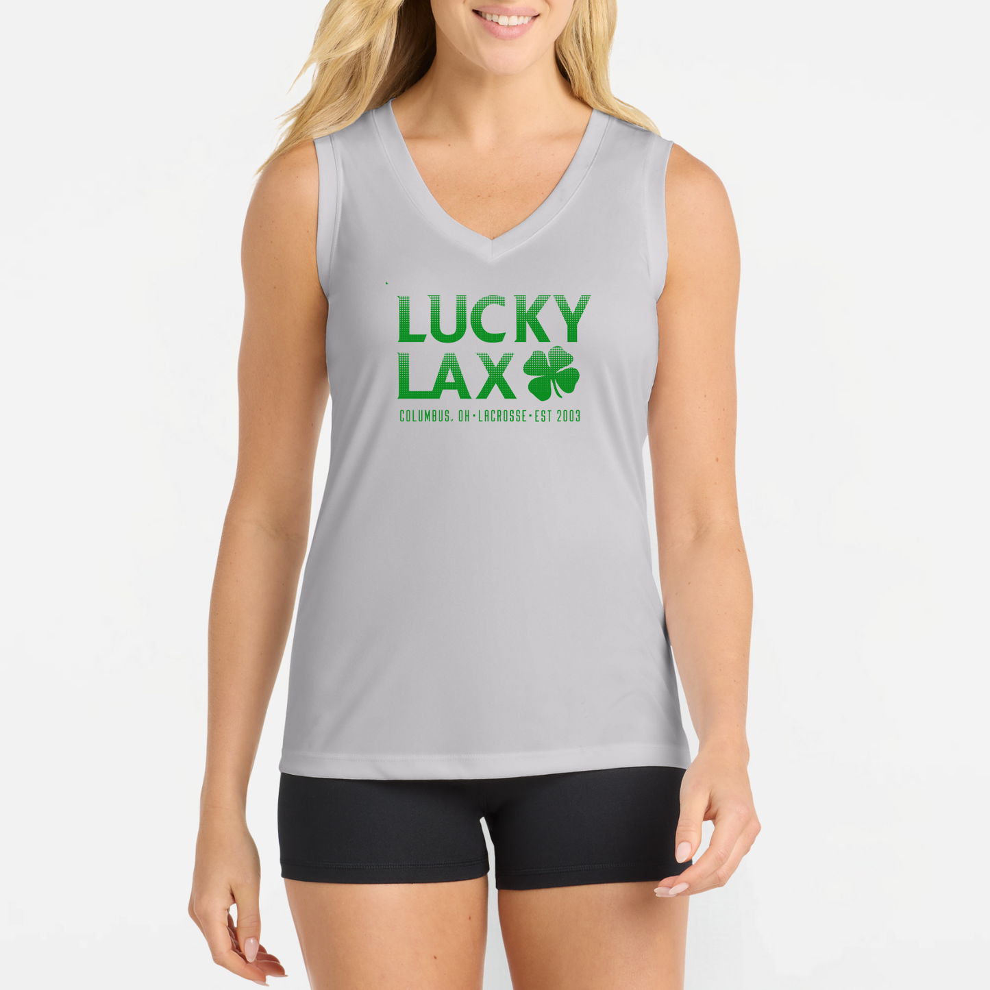 LuckyLax: Women's V-Neck Tech Tank Top