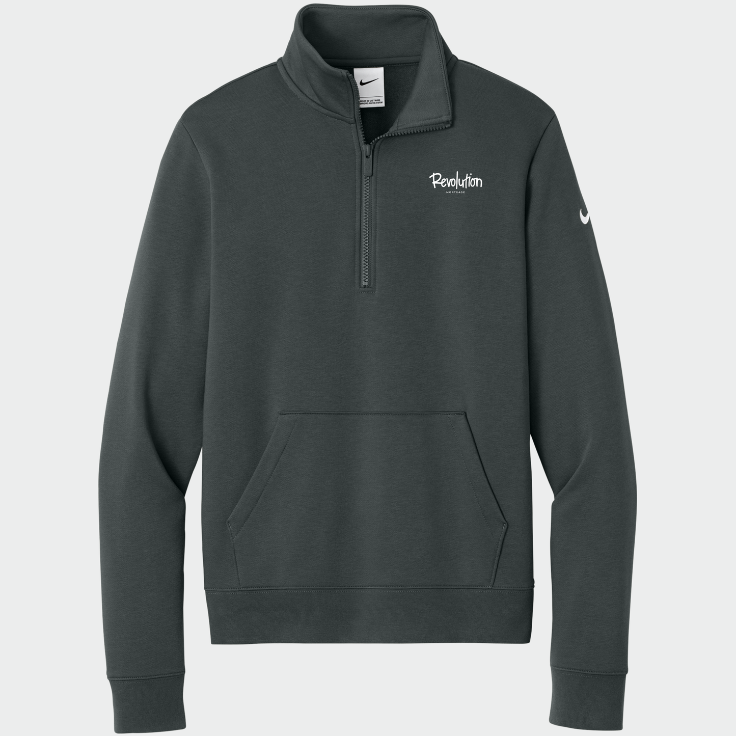 Revolution Mortgage: Embroidered, Nike Women's Club Fleece Sleeve Swoosh 1/2-Zip