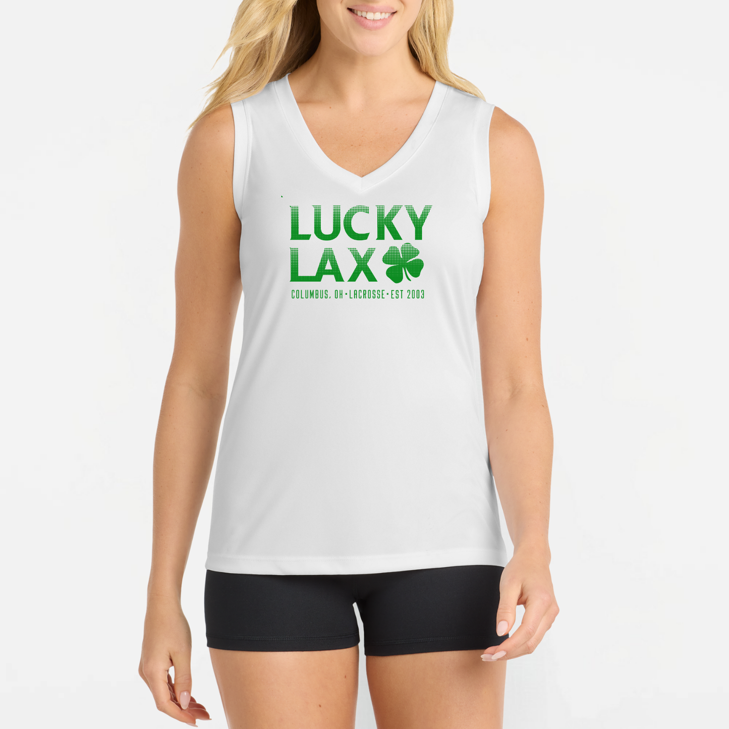 LuckyLax: Women's V-Neck Tech Tank Top