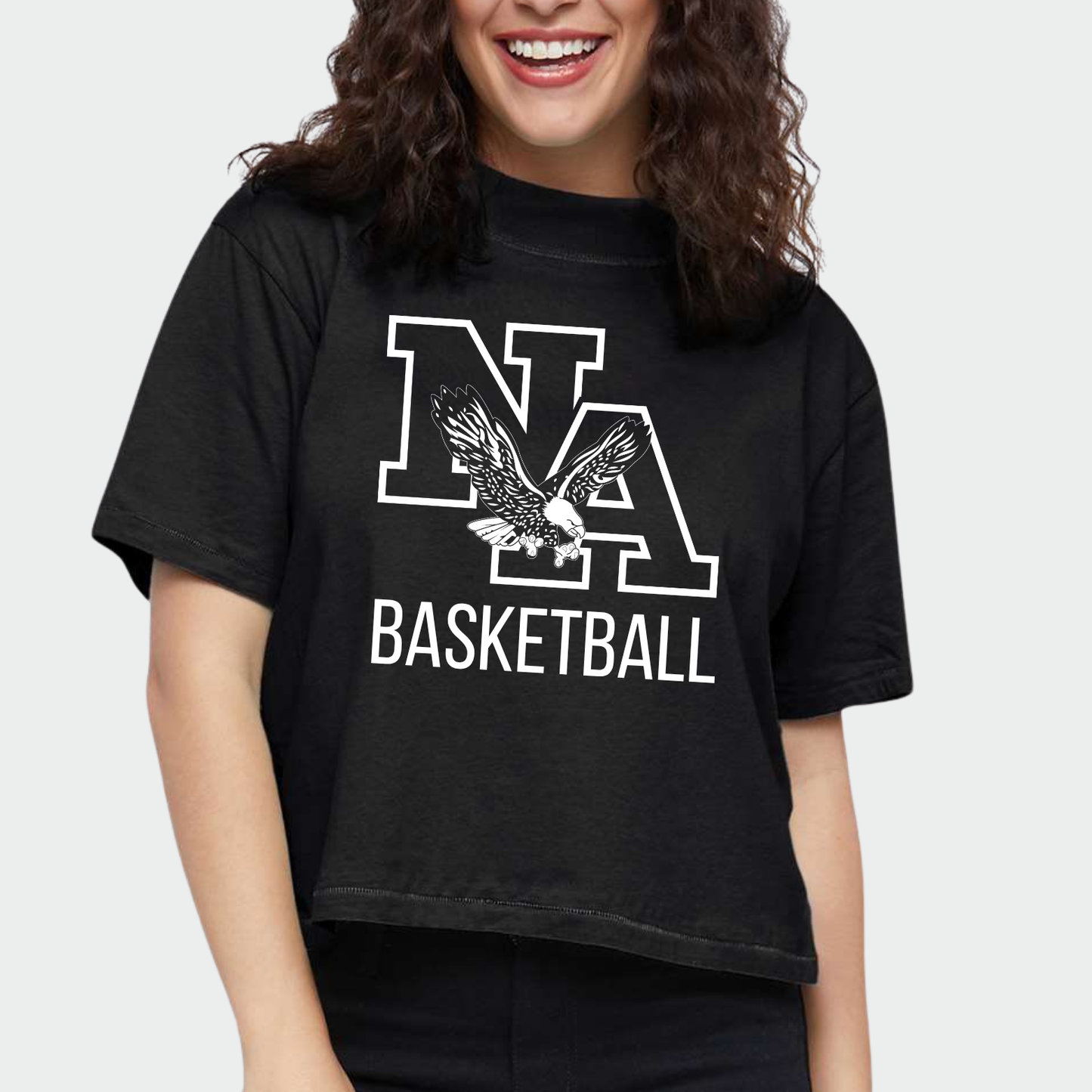 NAGTB: Hollow NA Basketball Women's Boxy T-Shirt