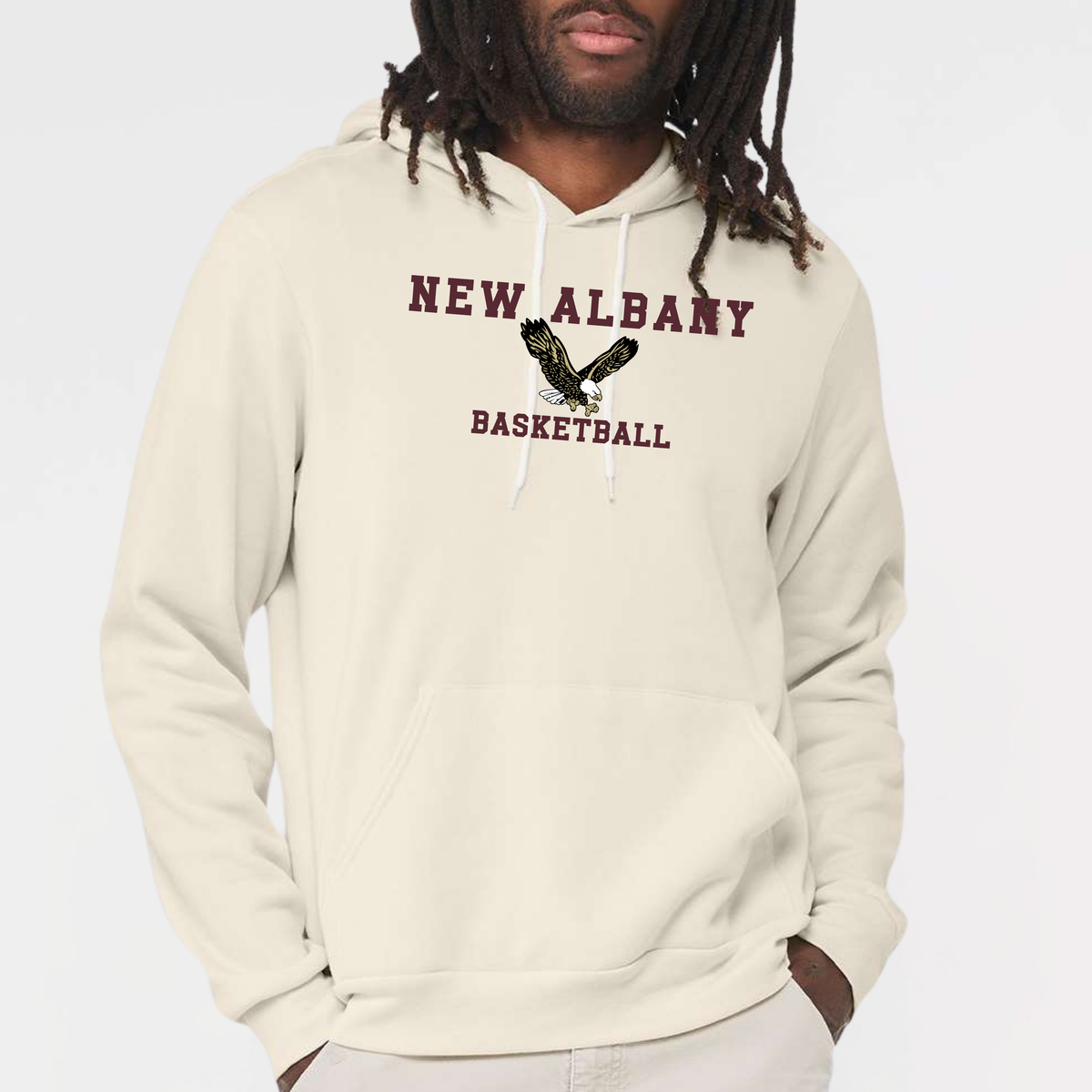 NAGTB: New Albany Basketball, Sponge Fleece Hooded Sweatshirt