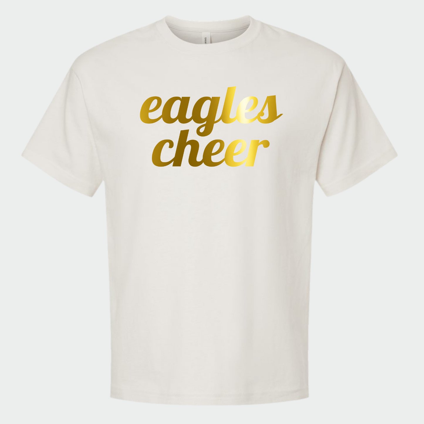 NAYCHEER: Eagles Cheer Gold Foil Women's 6oz Heavyweight T-Shirt