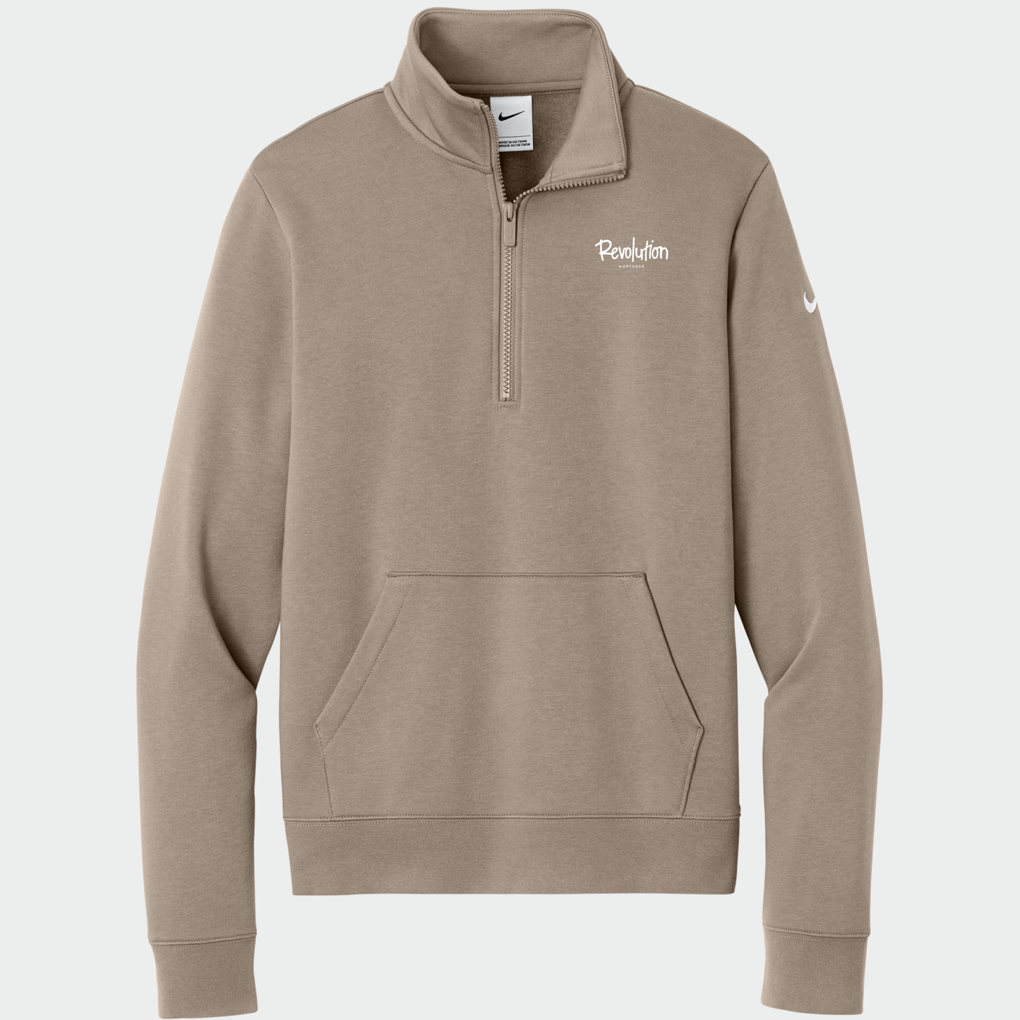Revolution Mortgage: Embroidered, Nike Women's Club Fleece Sleeve Swoosh 1/2-Zip