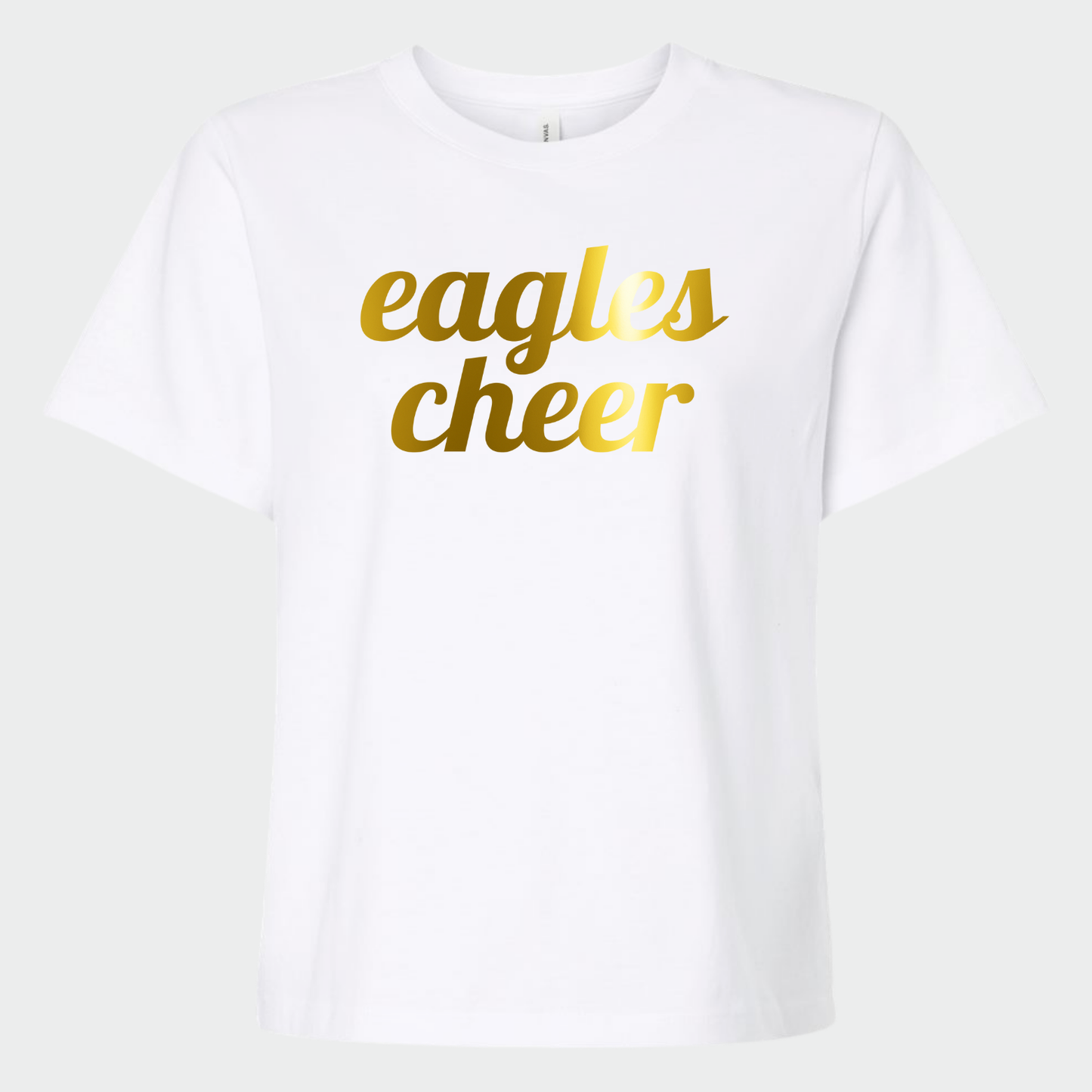 NAYCHEER: Eagles Cheer Gold Foil Women's 6oz Heavyweight T-Shirt
