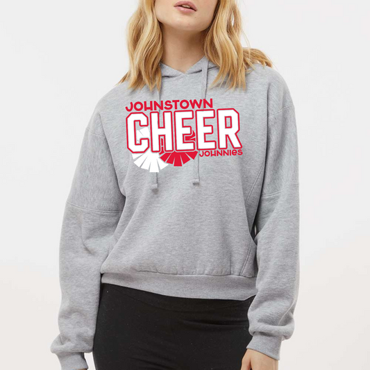 JYAA: Retro Cheer Crop Hooded Sweatshirt