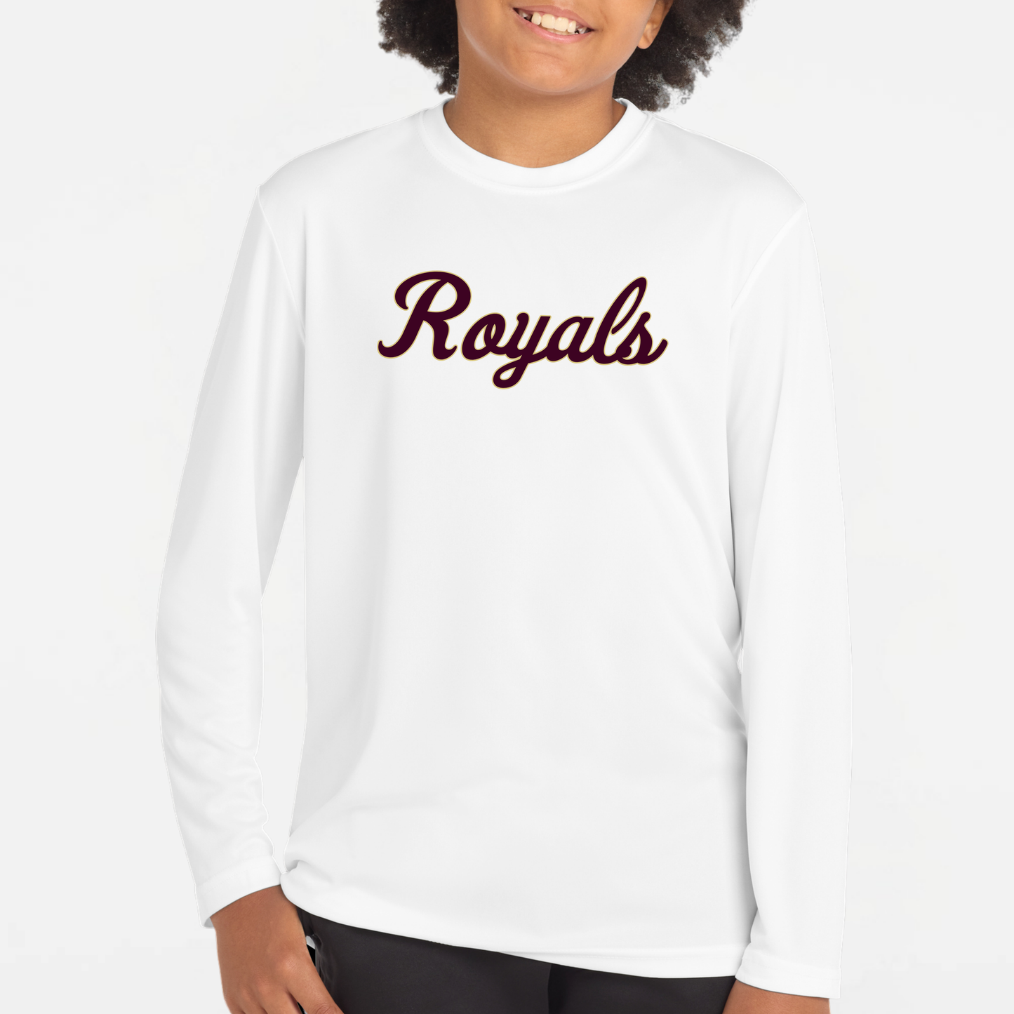 TCR: Royals Script, Tech Long Sleeve Tee