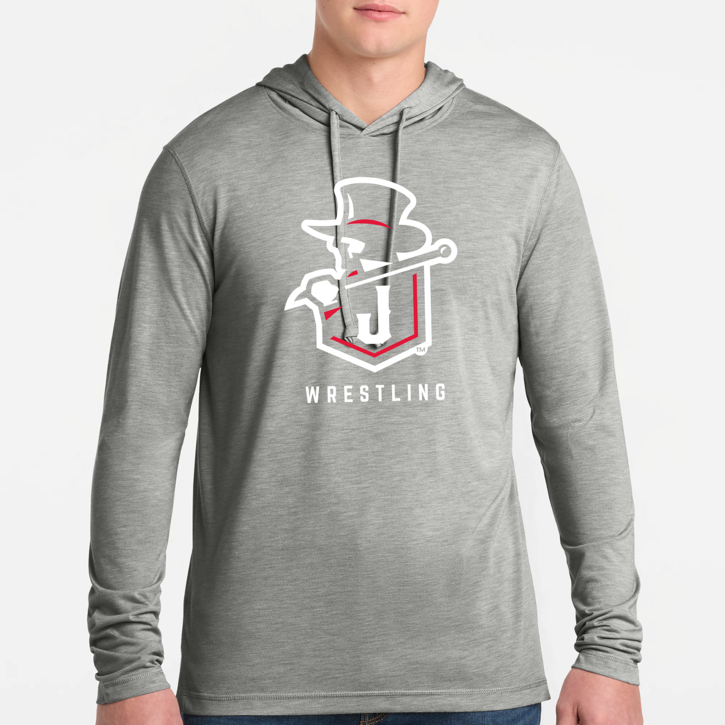 JYAA: Johnstown Wrestling Long Sleeve, Hooded Triblend Tech T-Shirt