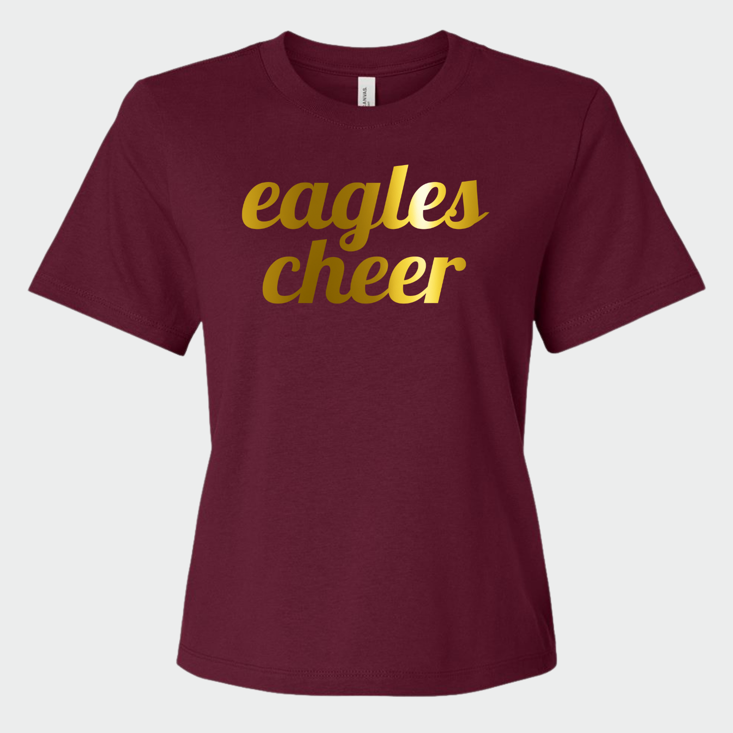 NAYCHEER: Eagles Cheer Gold Foil Women's 6oz Heavyweight T-Shirt