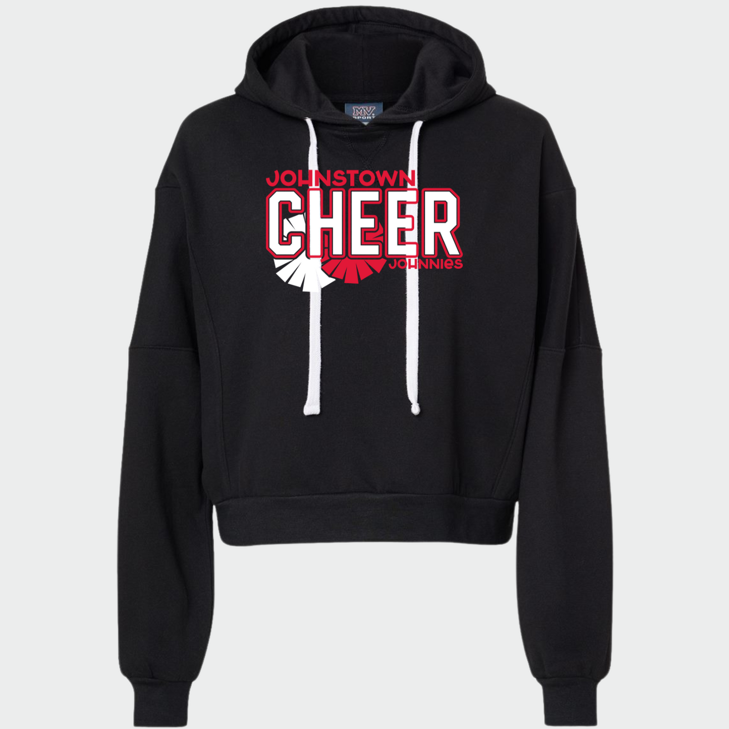JYAA: Retro Cheer Crop Hooded Sweatshirt