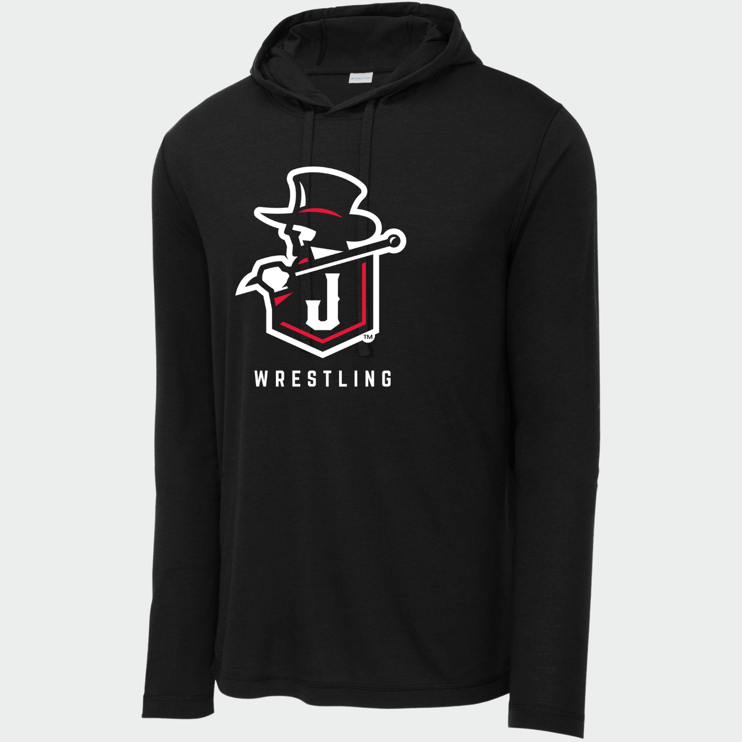 JYAA: Johnstown Wrestling Long Sleeve, Hooded Triblend Tech T-Shirt