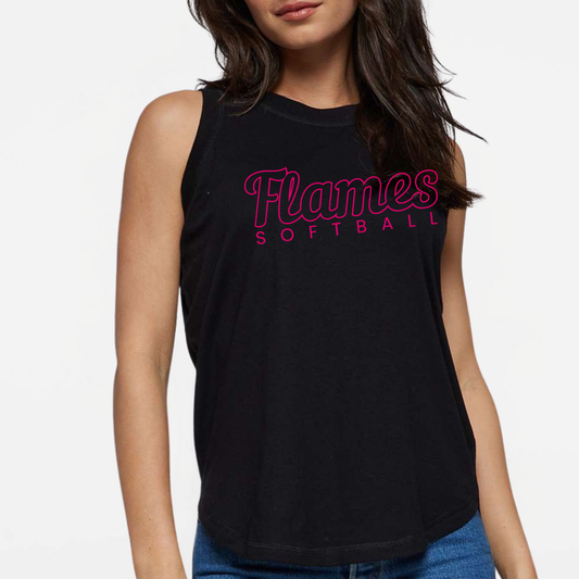 Flames Softball: Women's & Girls Muscle Tank Top