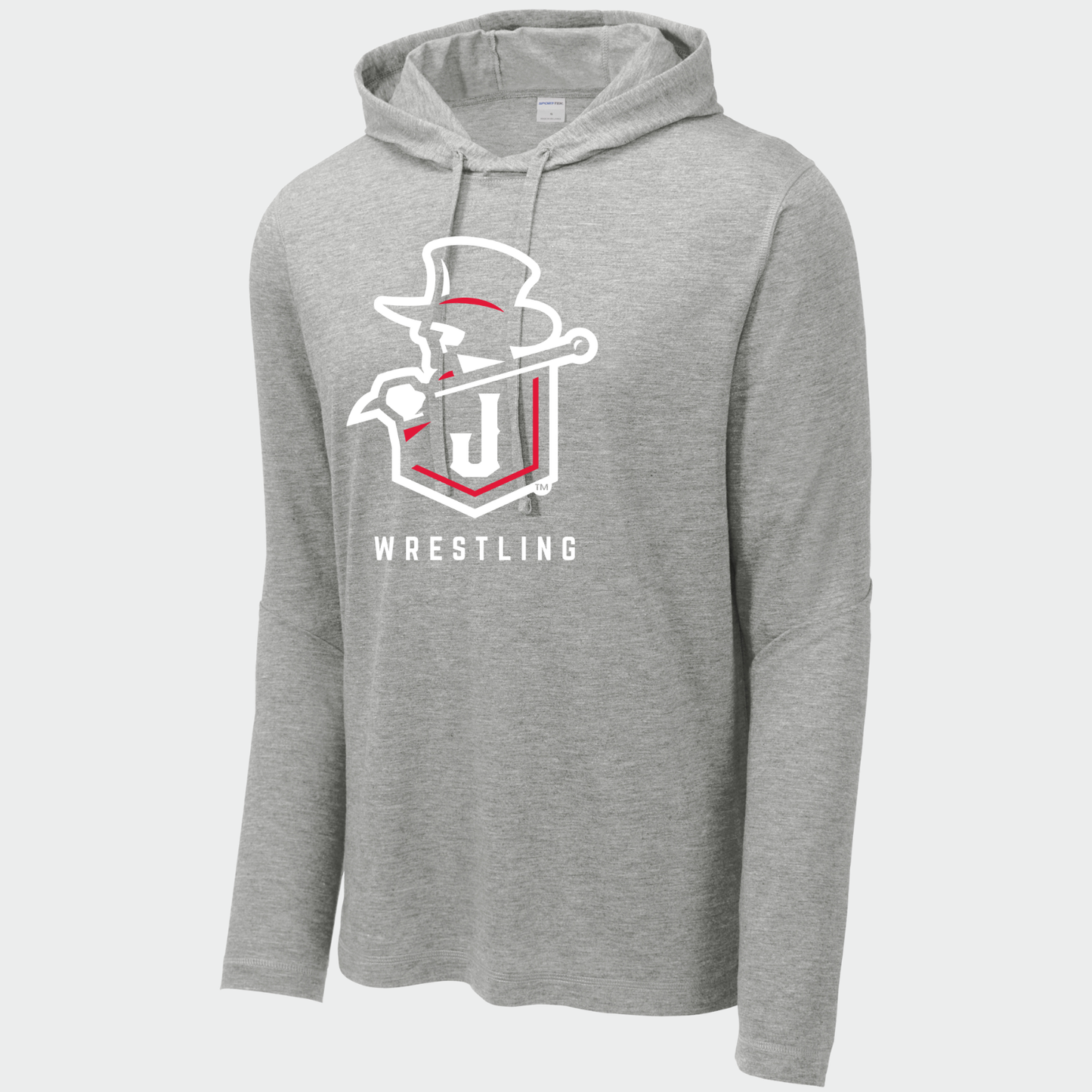 JYAA: Johnstown Wrestling Long Sleeve, Hooded Triblend Tech T-Shirt