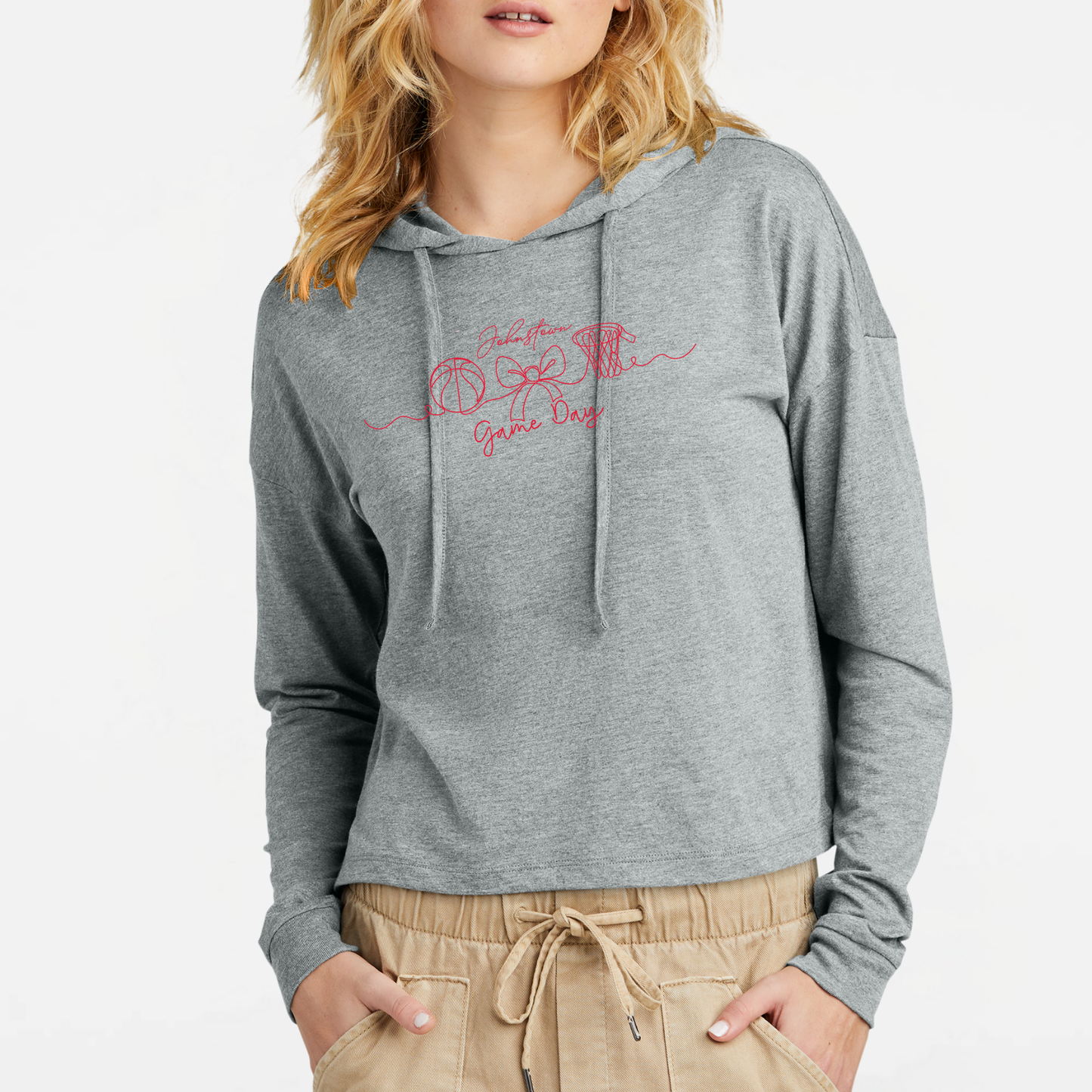 JYAA: Johnstown Basketball Gameday Women's Triblend Long Sleeve Hooded T-Shirt