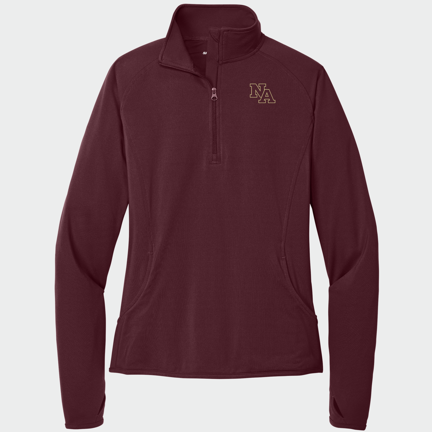 NAPTO: Embroidered, Women's Stretch Quarter-Zip