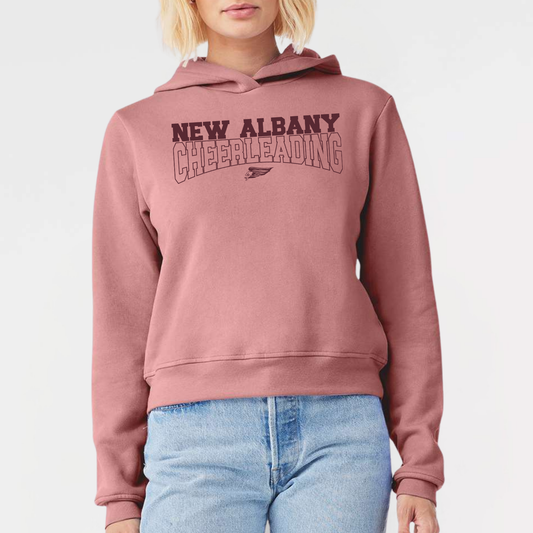 NAYCHEER: New Albany Cheerleading Women's Hooded Sponge Fleece Sweatshirt