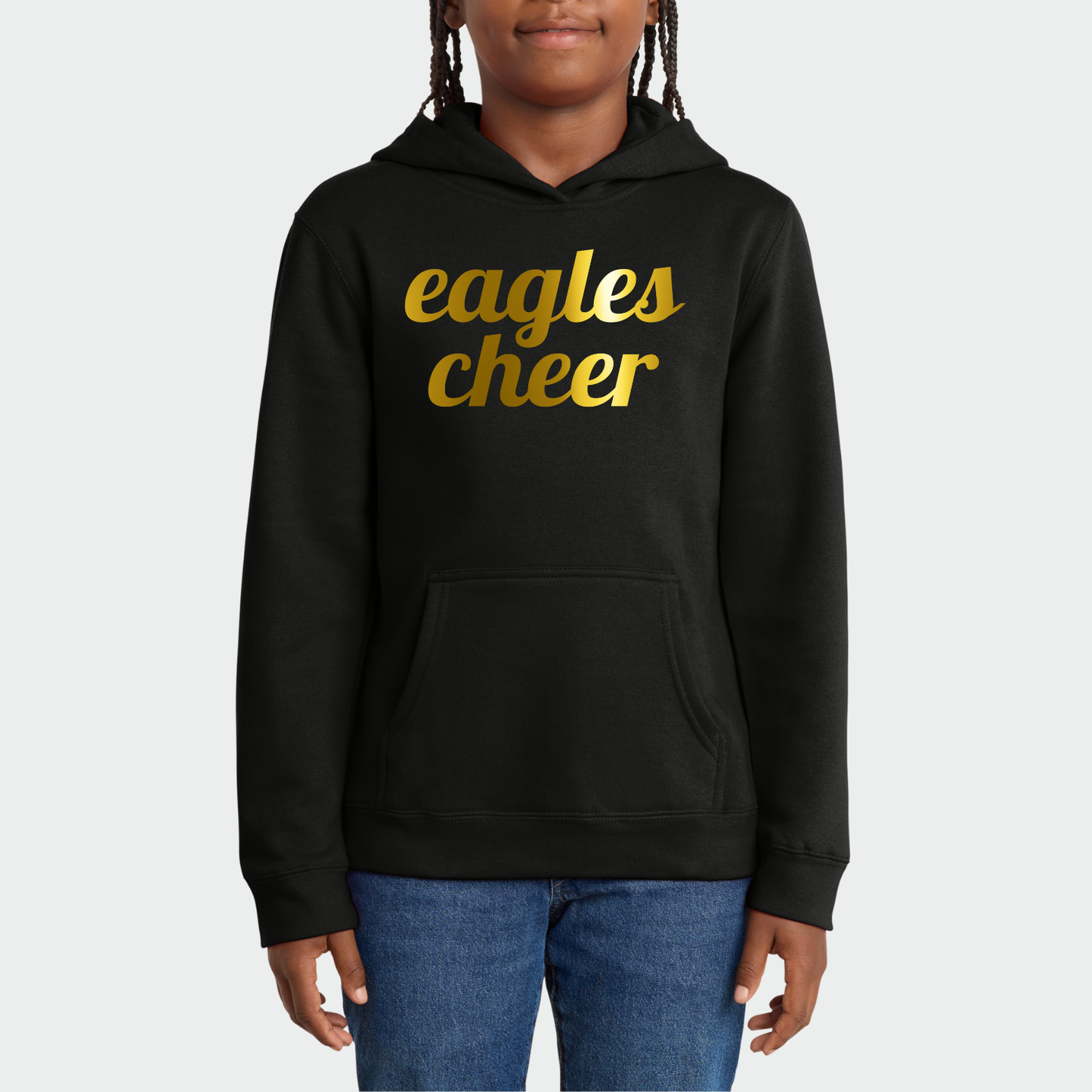 NAYCHEER: Eagles Cheer Gold Foil Hoodie