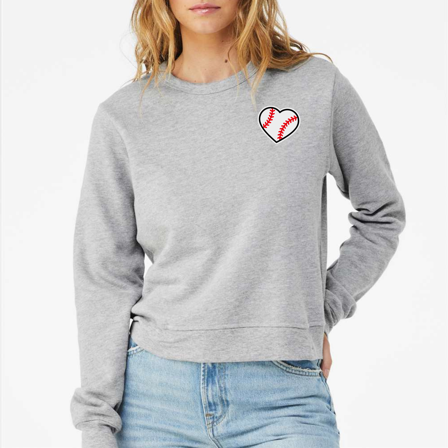 Baseball: Women's Heart Number Sweatshirt