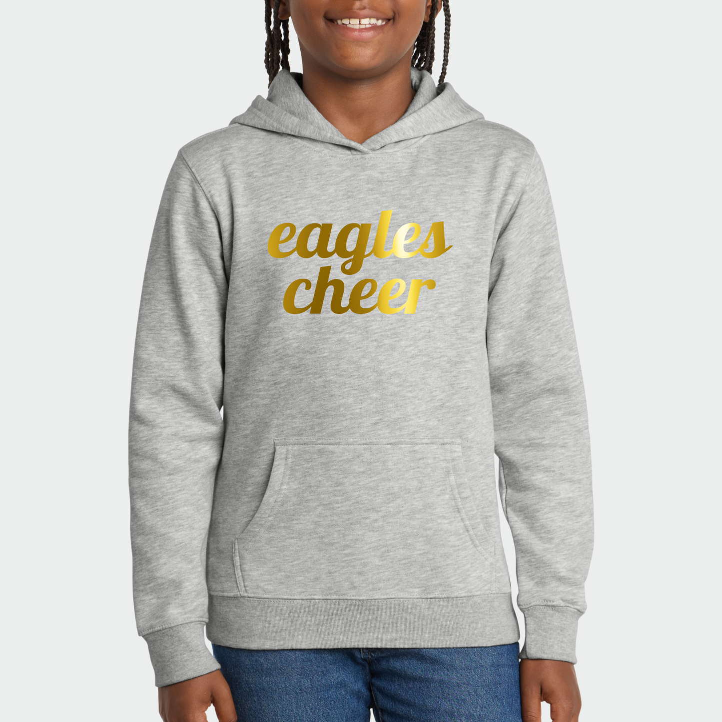 NAYCHEER: Eagles Cheer Gold Foil Hoodie