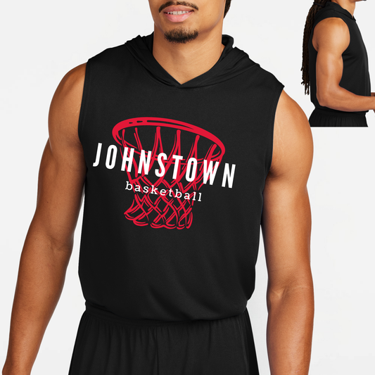 JYAA: Johnstown Basketball Net Sleeveless Hooded Tech T-Shirt