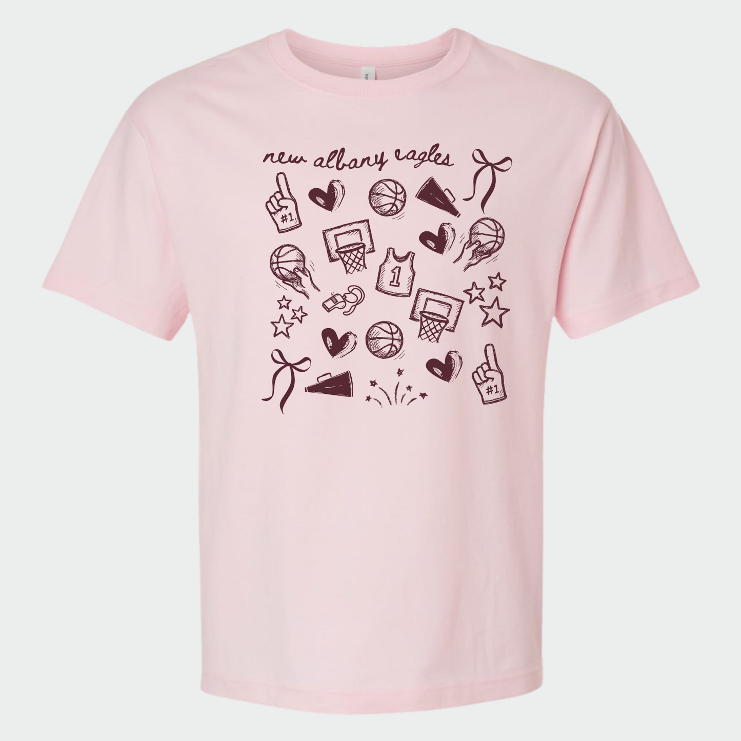 NAGTB New Albany Basketball Collage Heavyweight T-Shirt