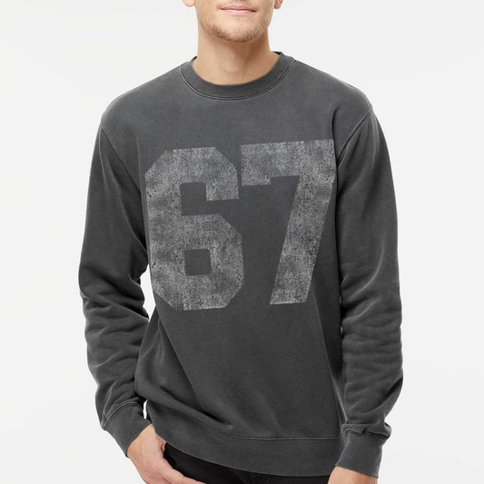 Lucky Number *distressed graphic* Crew Sweatshirt