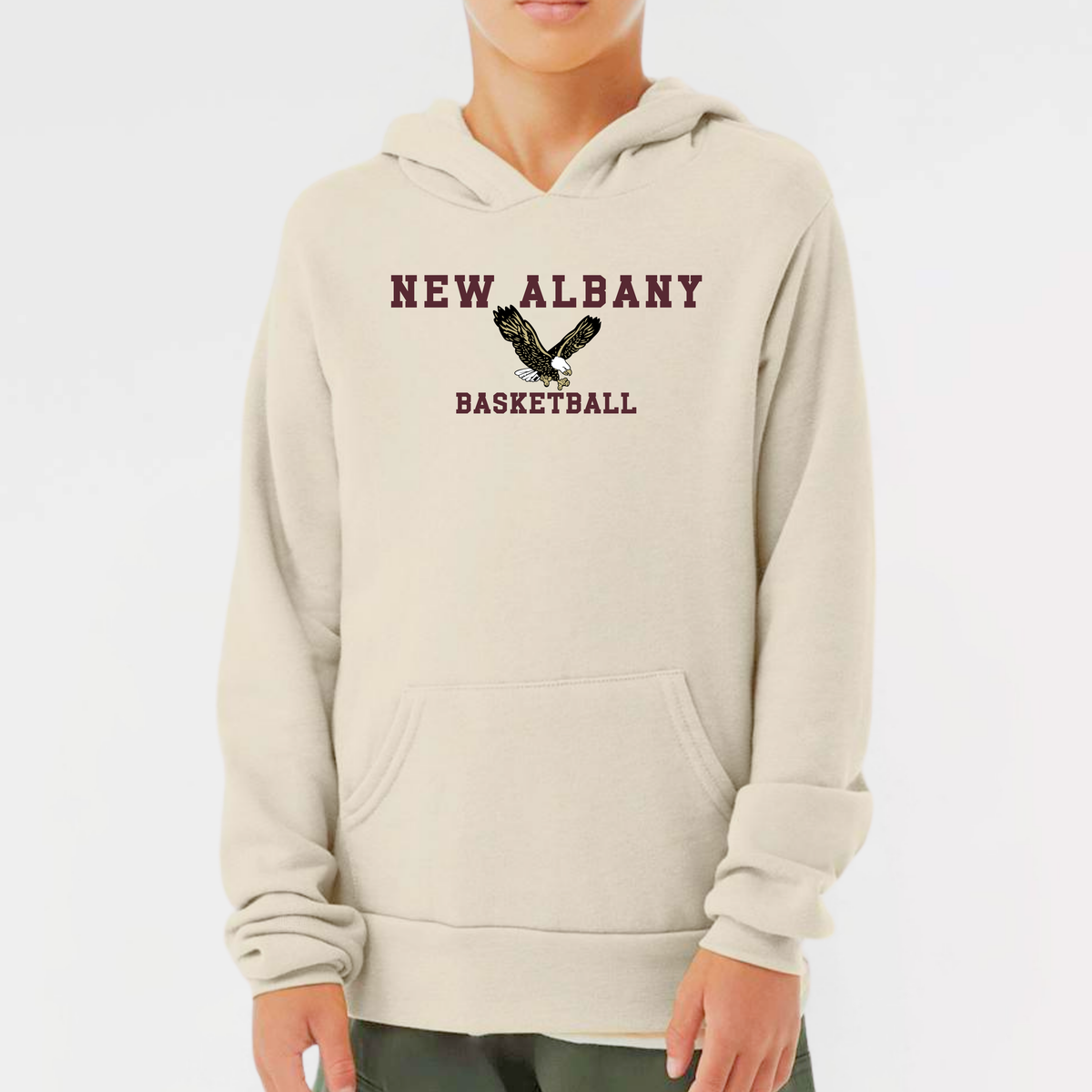 NAGTB: New Albany Basketball, Sponge Fleece Hooded Sweatshirt