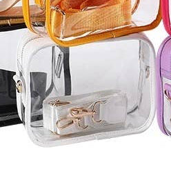 White & Clear Purse Stadium Crossbody