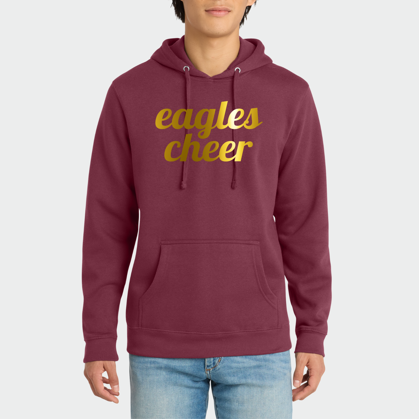 NAYCHEER: Eagles Cheer Gold Foil Hoodie