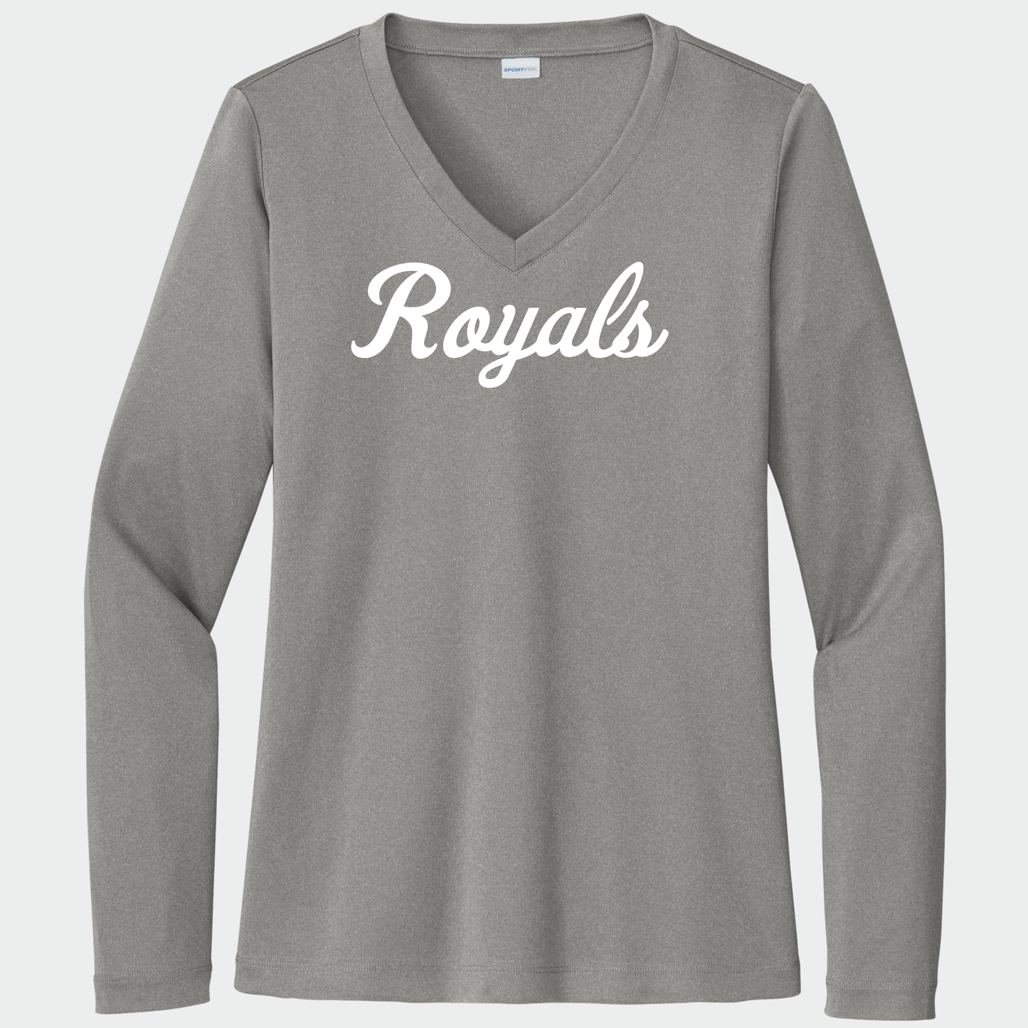 TCR: Royals Script, Women's Tech V-Neck Long Sleeve Tee