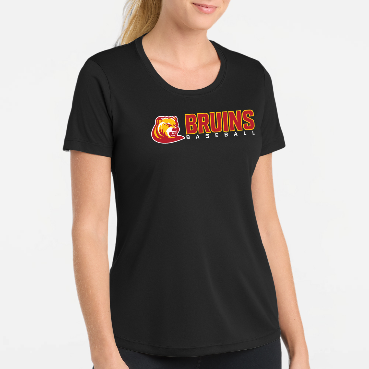 BRUINS: Women's Scoop Neck Tech T-Shirt